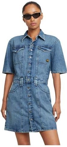 Jurk Biker - Midden blauw - Dames