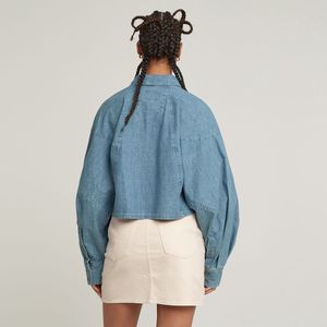 Macro Balloon Shirt - Lichtblauw - Dames