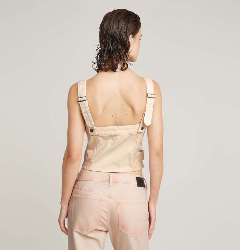 Bustier Top - Roze - Afneembare Band - Dames