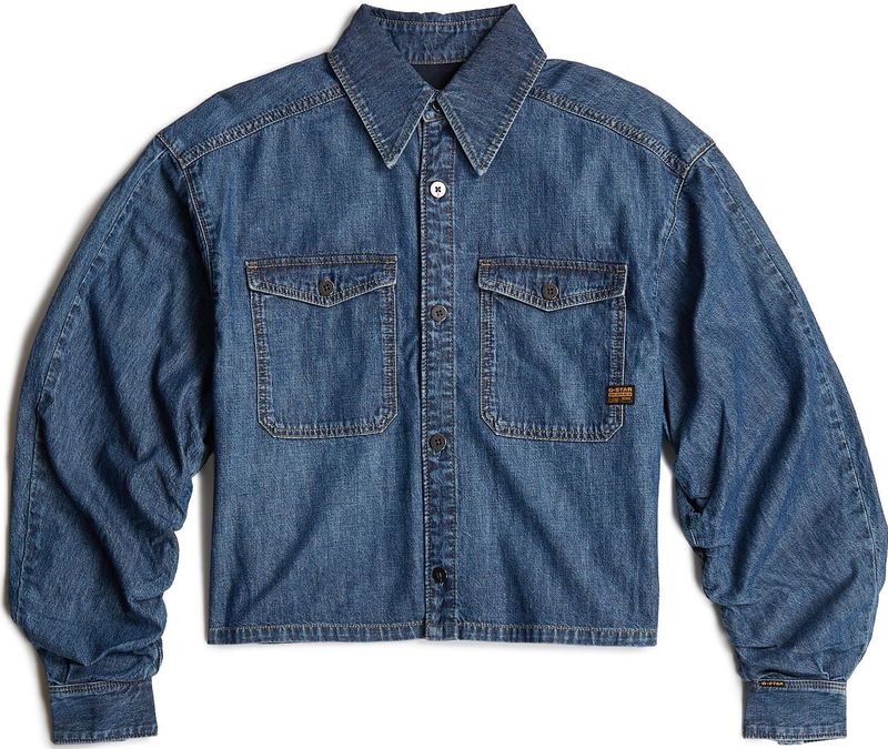 Relaxed Staq Blouse - Midden blauw - Dames