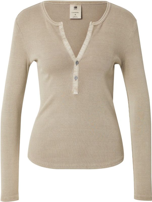 G-STAR - Deep V-Neck Slim Top - Groen - Dames - Biologisch Katoen
