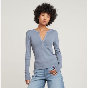 G-star - Deep Slim - T-shirt - Zwart - Lange Mouwen - V-hals