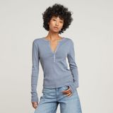 G-STAR - Deep V-Neck Slim Top - Lichtblauw - Dames