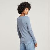 G-STAR - Deep V-Neck Slim Top - Lichtblauw - Dames
