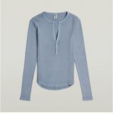 G-STAR - Deep V-Neck Slim Top - Lichtblauw - Dames