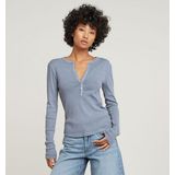 G-STAR - Deep V-Neck Slim Top - Lichtblauw - Dames