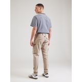Zip Pocket - Skinny Cargo Broek - Beige - 98% Katoen, 2% Elastaan