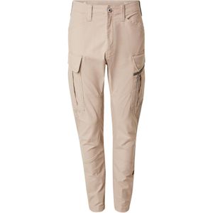 Zip Pocket - Skinny Cargo Broek - Beige - 98% Katoen, 2% Elastaan
