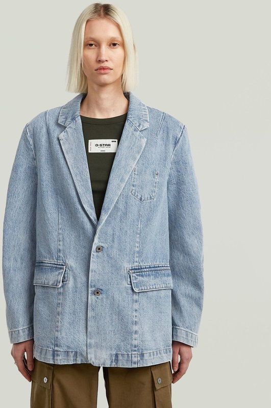 Oversized Blazer - Lichtblauw - Dames