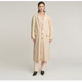 Macro - Oversized Trenchcoat - Peach Puree - 75% Regeneratief Katoen