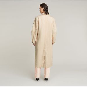 Macro - Oversized Trenchcoat - Peach Puree - 75% Regeneratief Katoen