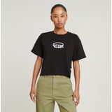 G-Star RAW - Logo Court Relaxed R T - T-shirt - Zwart