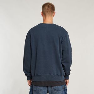 G-STAR RAW Heren Washed Relaxed R Sw Sweatshirt, blauw (Salute Marte D26277-d688-h255), M