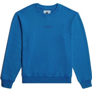 G-STAR - Washed Relaxed - Sweater - Midden Blauw - 100% Biologisch Katoen