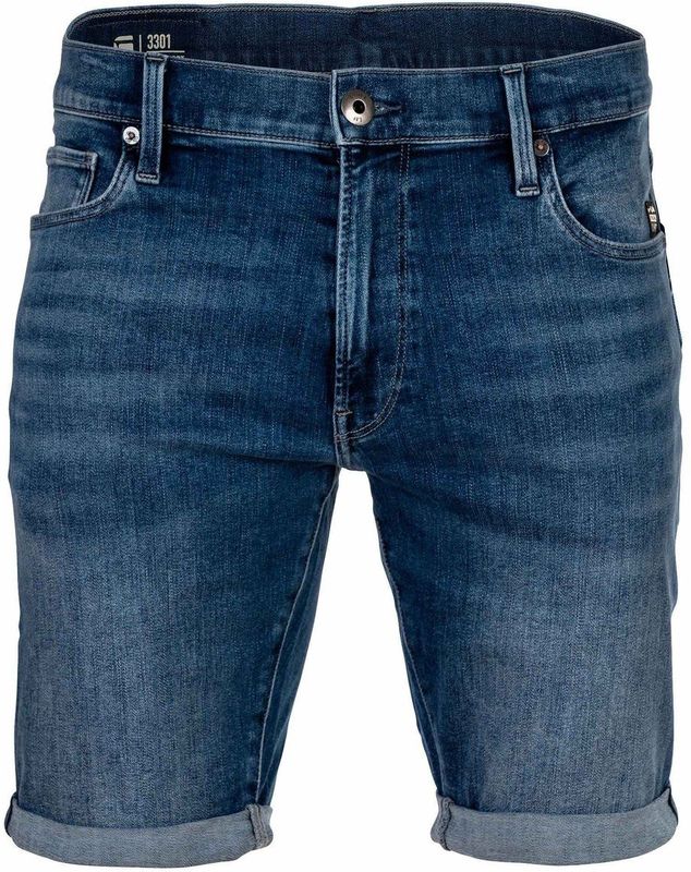 G-Star Raw - 3301 Slim Short - Denim - Blauw