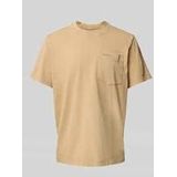 G-STAR - Shirt - Camel - Kwartmouw - Normale Pasvorm