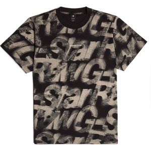 G-STAR RAW T-shirt ample pour homme avec inscription « Sprayed Letters », Multicolore (Lt Chalk Sprayed Letters D26290-c338-h264), XS