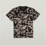 G-STAR RAW - Sprayed Letters - T-shirt - Veelkleurig - Comfortabele Pasvorm