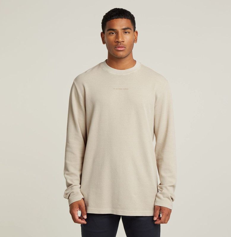 G-STAR - Overdyed - T-shirt - Lichtgrijs - 100% Biologisch Katoen