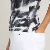 Sprayed Letters Top - Meerkleurig - Dames