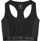 G-STAR - Racerback Top - Dk Black - Gebreid - 63% Polyamide, 32% Recycled Polyester, 5% Elastaan