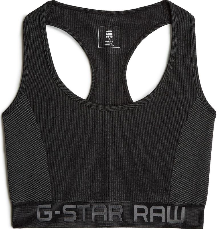 G-STAR - Racerback Top - Dk Black - Gebreid - 63% Polyamide, 32% Recycled Polyester, 5% Elastaan