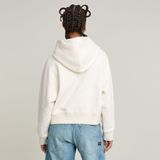 G-STAR - Sweatshirt 'Embossed' - Natuurwit - Sweatstof - Capuchon