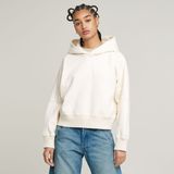 G-STAR - Sweatshirt 'Embossed' - Natuurwit - Sweatstof - Capuchon