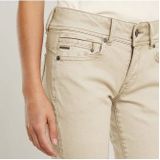 G-Star - Midge D26366-C096-D848 - Slanke Rechte Broek - Beige - Casual - Katoen