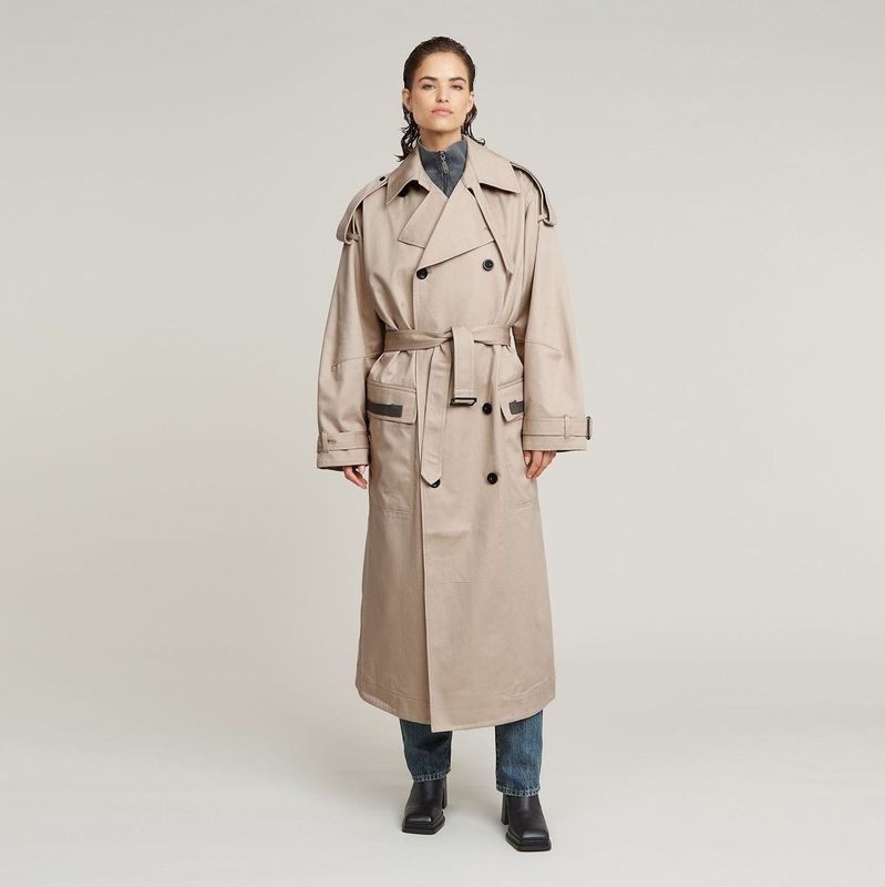 Macro - Balloon - Trenchcoat - Beige - Dames