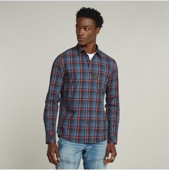 G-star bristum 2.0 slim shirt ls overhemd multi colour