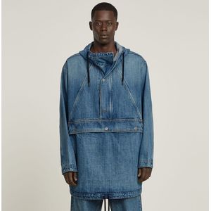 Parachute Anorak Met Capuchon - Midden blauw - Heren