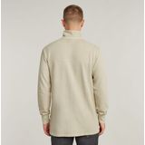 G-star - Overdyed Half Zip - T-shirt - Groen - 100% Biologisch Katoen