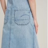 G-STAR RAW Dames midi-jurk Dungaree casual jurk, blauw (Sun Faded Cloudburst D24351-d536-g339), XXS