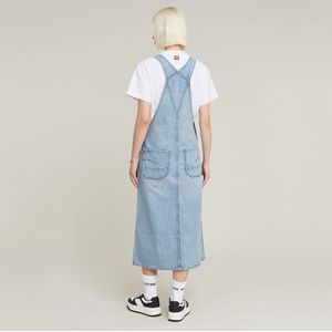 G-STAR RAW Dames midi-jurk Dungaree casual jurk, blauw (Sun Faded Cloudburst D24351-d536-g339), XXS