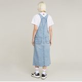 G-STAR RAW Dames midi-jurk Dungaree casual jurk, blauw (Sun Faded Cloudburst D24351-d536-g339), XXS