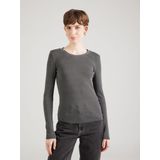 Overdyed Slim Top - Zwart - Dames