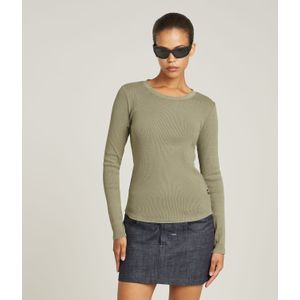 G-Star RAW Overdyed Slim LS r t wmn, groen (Ensis Green Gd D26454-d968-g544), XL, Groen (Ensis Green Gd D26454-d968-g544), XL