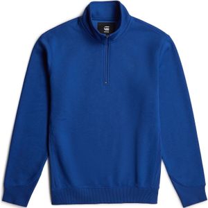 G-STAR - Premium Core - Sweater - Midden Blauw - 55% Biologisch Katoen, 45% Recycled Polyester