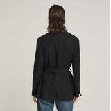Blazer - Gevoerd - Zwart - Viscose LENZING ECOVERO? - Rechte Zoom