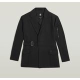 Blazer - Gevoerd - Zwart - Viscose LENZING ECOVERO? - Rechte Zoom