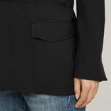 Blazer - Gevoerd - Zwart - Viscose LENZING ECOVERO? - Rechte Zoom
