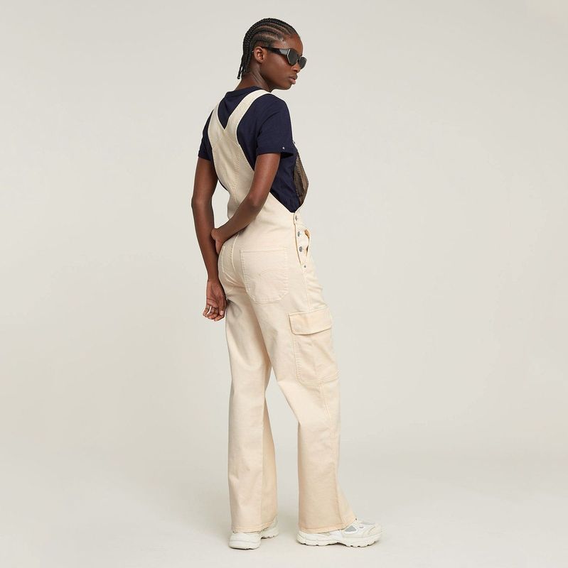 G-STAR - Tuinbroek - Beige - Wide Leg - High Waist