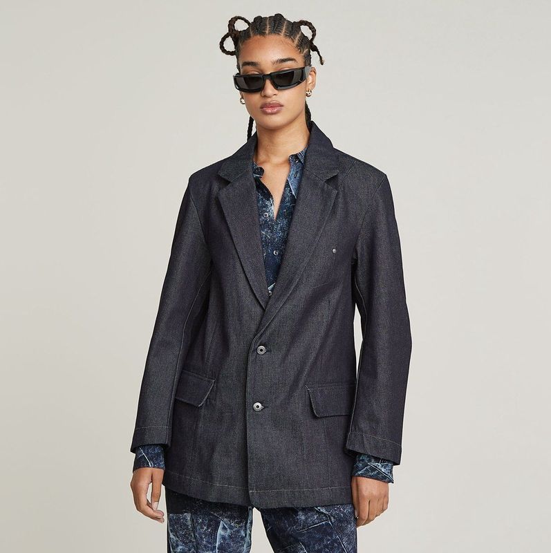 Oversized Blazer - Donkerblauw - Dames