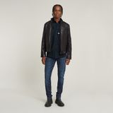 G-STAR - Jeans - Blauw - Katoen - Ritssluiting, Ingezette Zakken