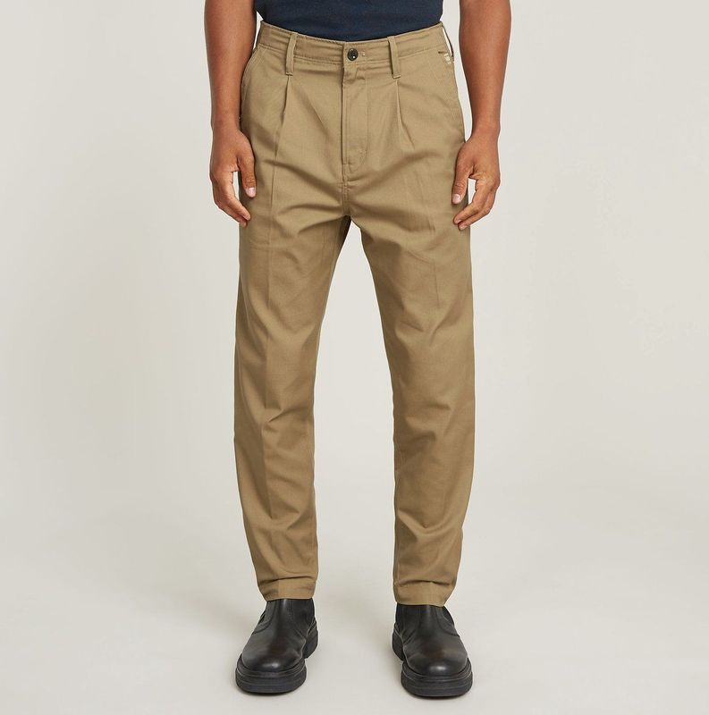 G-STAR - Chino 'Pleated' - Cappuccino - Chino Broeken