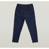 Pleated Chino - Donkerblauw - Relaxed Tapered - Heren