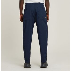 Pleated Chino - Donkerblauw - Relaxed Tapered - Heren
