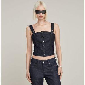 Bustier Top Detachable Straps - Donkerblauw - Dames