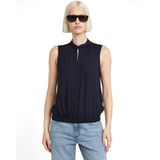 Stand Up Collar Top - Donkerblauw - Mouwloze Top